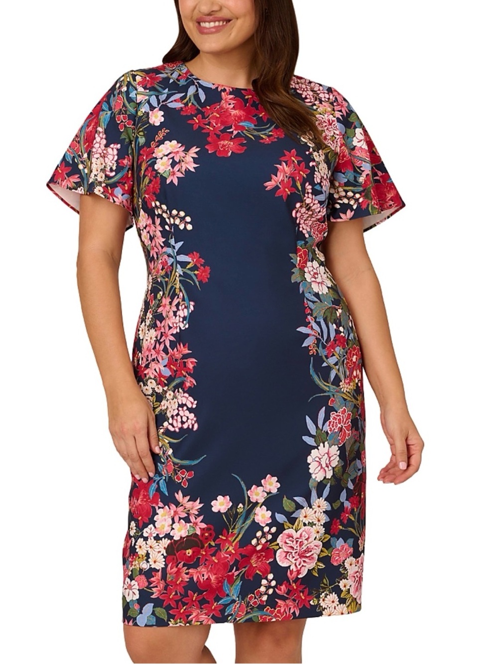 Adrianna Papell floral  dress 18W
